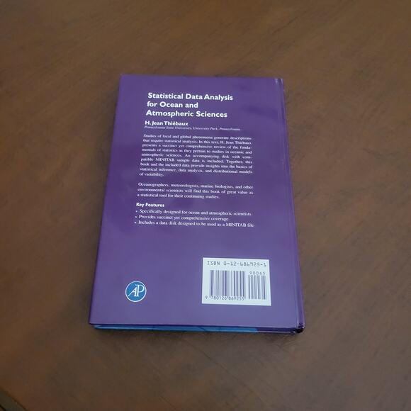 Statistical Data Analysis for Ocean and Atmospheric Sciences H. Jean Thiebaux - Picture 2 of 5